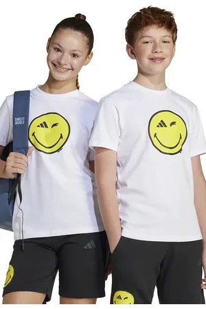 adidas Dětské bavlněné tričko x Smiley World barva, s potiskem, JJ3071
