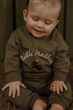 Thats Mine Kojenecká mikina 005073 Finley Little Brother Sweatshirt hnědá barva, s aplikací