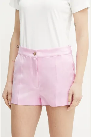 Pinko Šortky s příměsí lnu barva, high waist, 104807 A2BP