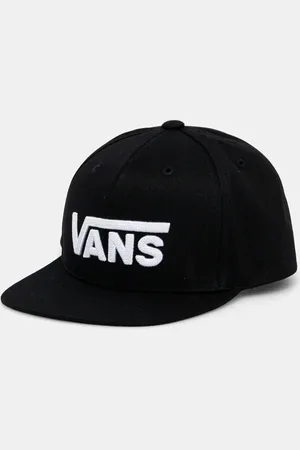 Vans Dětská bavlněná kšiltovka DROP V II SNAPBACK barva, s aplikací, VN0A36OUBLK1