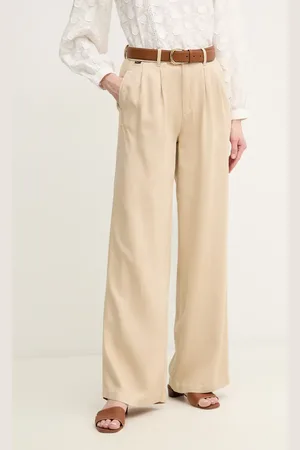 Pepe Jeans Kalhoty GOA dámské, barva, široké, high waist, PL211834