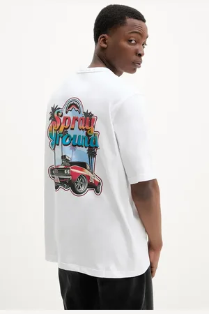 Sprayground Bavlněné tričko barva, s potiskem, SP716WHT