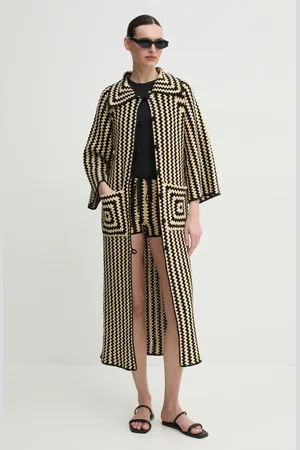By Malene Birger Bavlněný kabát DINA barva, oversize, 103071