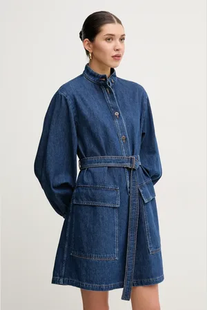 Max Mara Džínové šaty tmavomodrá barva, mini, 2515221021600