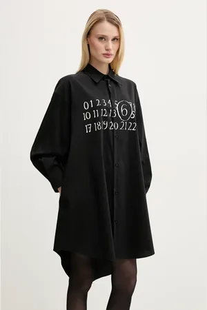 Maison Margiela Šaty barva, mini, oversize, S52CT0788.M35043