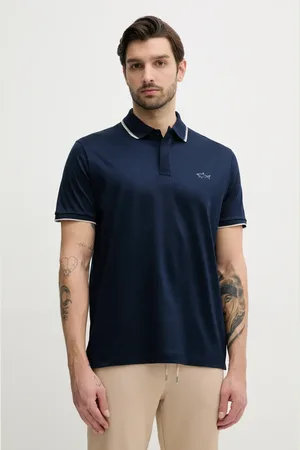 Paul & Shark Bavlněné polo tričko tmavomodrá barva, s potiskem, 25411301