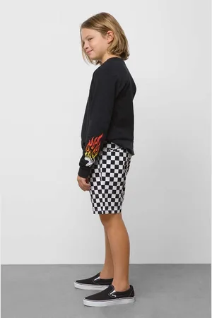 Vans Dětské kraťasy RANGE ELASTIC WAIST SHO BLACK barva, nastavitelný pas