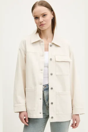 Abercrombie & Fitch Bavlněná bunda barva, oversize, KI144-5062