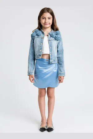 Twin-Set Dětská riflová bunda barva, 251GJ2500