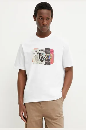 Paul Smith Bavlněné tričko barva, s potiskem, M2R.220X.PP5122
