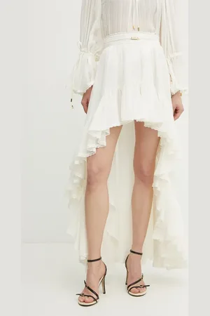 Guess Bavlněná sukně ELSA barva, mini, áčková, 5GGD34 7317A