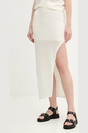 Abercrombie & Fitch Bavlněná sukně barva, midi, KI143-5055