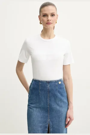 Elisabetta Franchi Bavlněné tričko barva, MA00251E2