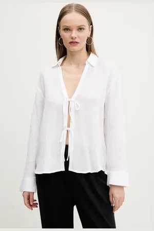 Abercrombie & Fitch Bavlněná halenka dámská, barva, hladká, KI140-5000