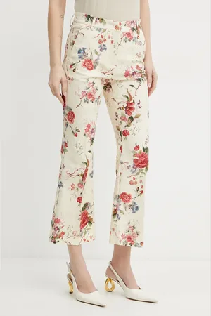 Max Mara Kalhoty dámské, barva, zvony, medium waist, 2515131122600