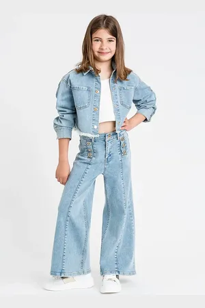 Twin-Set Dětská riflová bunda barva, 251GJ2512