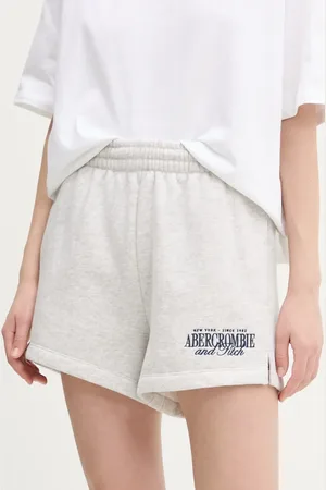 Abercrombie & Fitch Kraťasy dámské, barva, melanžové, high waist, KI186-5045