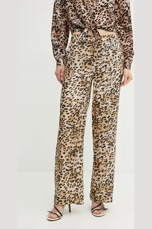 Guess Kalhoty ENORA dámské, barva, široké, medium waist, W5GB16 WH5N2