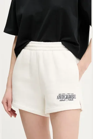 Abercrombie & Fitch Kraťasy dámské, barva, s aplikací, high waist, KI186-5045