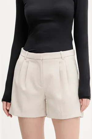 Abercrombie & Fitch Kraťasy dámské, barva, hladké, high waist, KI149-5214