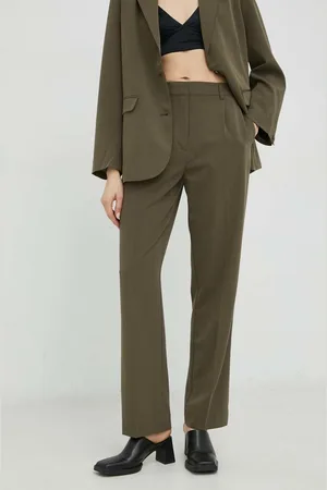 Samsøe Samsøe Kalhoty dámské, barva, jednoduché, high waist