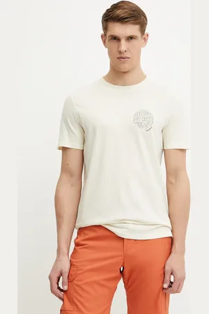Fjällräven Tričko Hemp Blend Out Here barva, s potiskem, F12600265