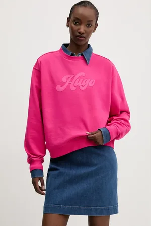HUGO BOSS Mikina dámská, barva, s aplikací, 50541169