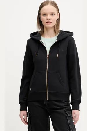 Superdry Bavlněná mikina dámská, barva, s kapucí, hladká, W2012358A-02A