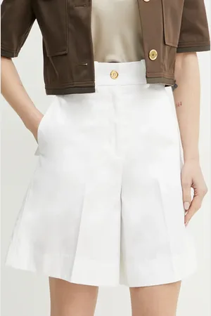 Patou Bavlněné šortky dámské, barva, hladké, high waist, TR0480074