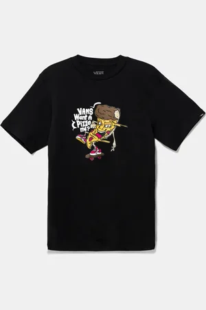 Vans Dětské bavlněné tričko Pizza Me barva, s potiskem, VN000NQ2BLK1