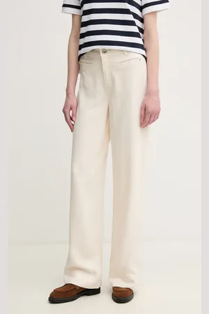 Mos Mosh Kalhoty dámské, barva, široké, high waist, 170260