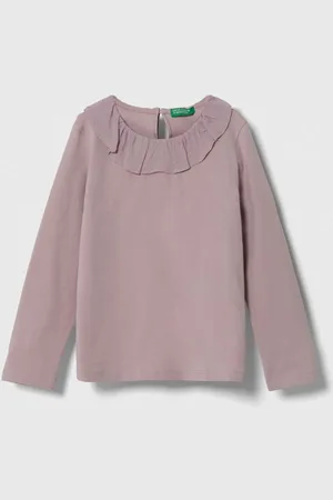 Benetton Dětské tričko s dlouhým rukávem barva