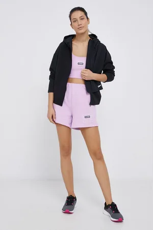 P.E Nation Bavlněné šortky dámské, barva, hladké, high waist