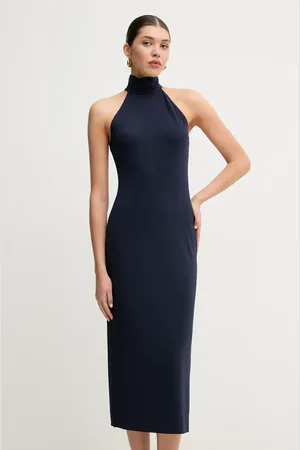 Ralph Lauren Šaty tmavomodrá barva, maxi, 211960017