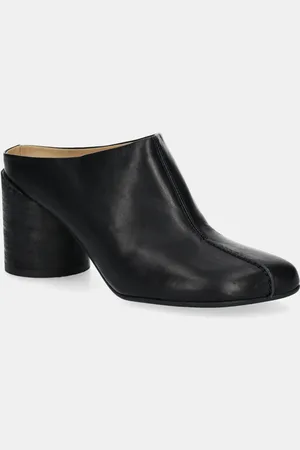 Maison Margiela Kožené pantofle dámské, barva, na podpatku, S59WX0071