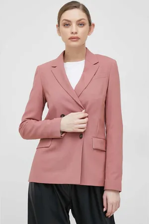 Paul Smith Vlněná bunda barva, hladká