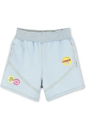 Kenzo Dětské riflové kraťasy barva, s potiskem, K61039