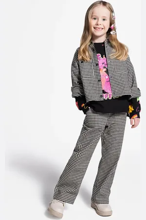 COCCODRILLO Dětské kalhoty barva, vzorované, REBEL GIRL JUNIOR
