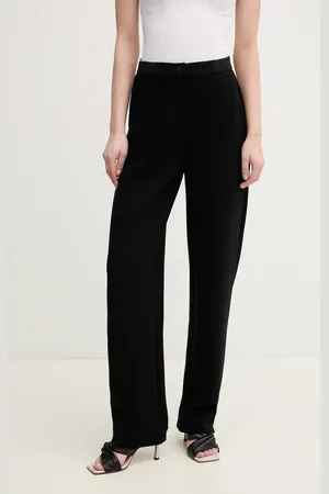 Emporio Armani Kalhoty dámské, barva, jednoduché, high waist, EW000475 AF12910