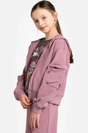 COCCODRILLO Dětská mikina barva, s kapucí, hladká, DREAM DIARIES GIRL JUNIOR