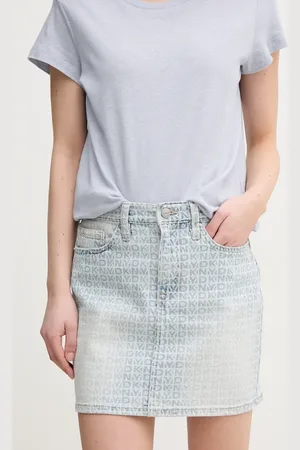DKNY Džínová sukně barva, mini, pouzdrová, DJ4K9525