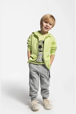 COCCODRILLO Dětské bavlněné tepláky barva, MONOCHROME BOY KIDS