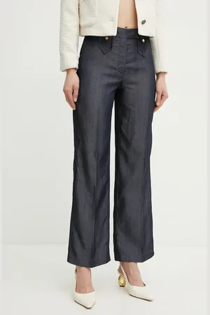 Guess Kalhoty NAOMI dámské, barva, široké, high waist, 5GGB27 7295A