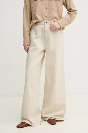 Pepe Jeans Džíny s příměsí lnu WIDE LEG JEANS UHW JAIMY barva, PL204740TC9