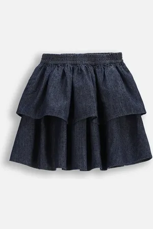 COCCODRILLO Dětská riflová sukně tmavomodrá barva, mini, áčková, COSMIC GIRL KIDS