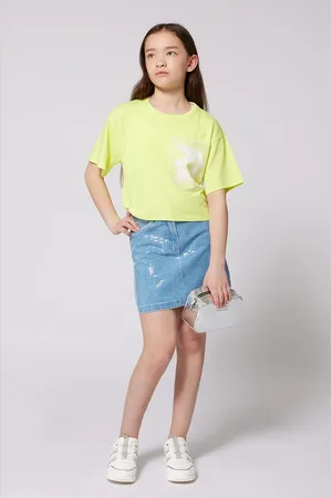 DKNY Dětská riflová sukně barva, mini, D62259