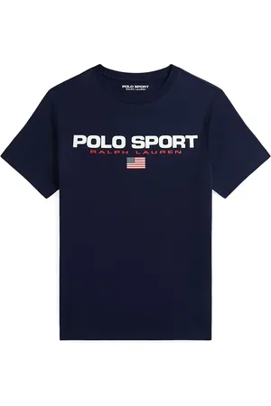 Ralph Lauren Dětské bavlněné tričko tmavomodrá barva, s potiskem, 323837629012