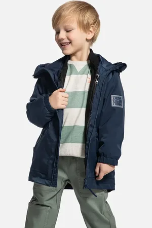 COCCODRILLO Dětská bunda tmavomodrá barva, OUTERWEAR BOY KIDS