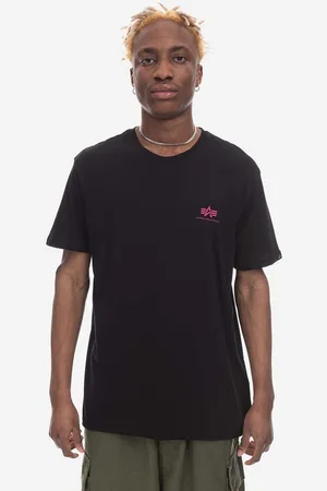 Alpha Industries Bavlněné tričko Basic T Small Logo barva, 188505.693-black