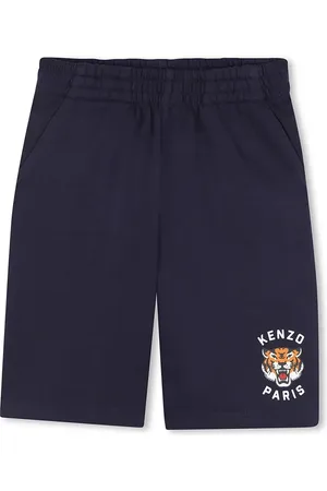 Kenzo Dětské bavlněné šortky tmavomodrá barva, K61122